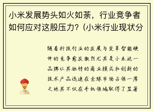 小米发展势头如火如荼，行业竞争者如何应对这股压力？(小米行业现状分析)