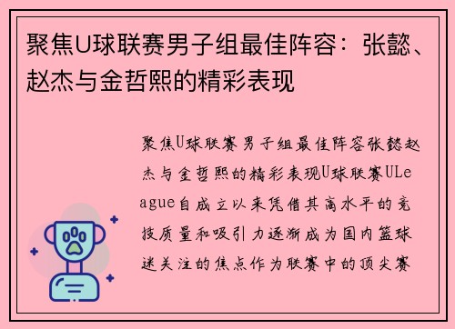 聚焦U球联赛男子组最佳阵容：张懿、赵杰与金哲熙的精彩表现